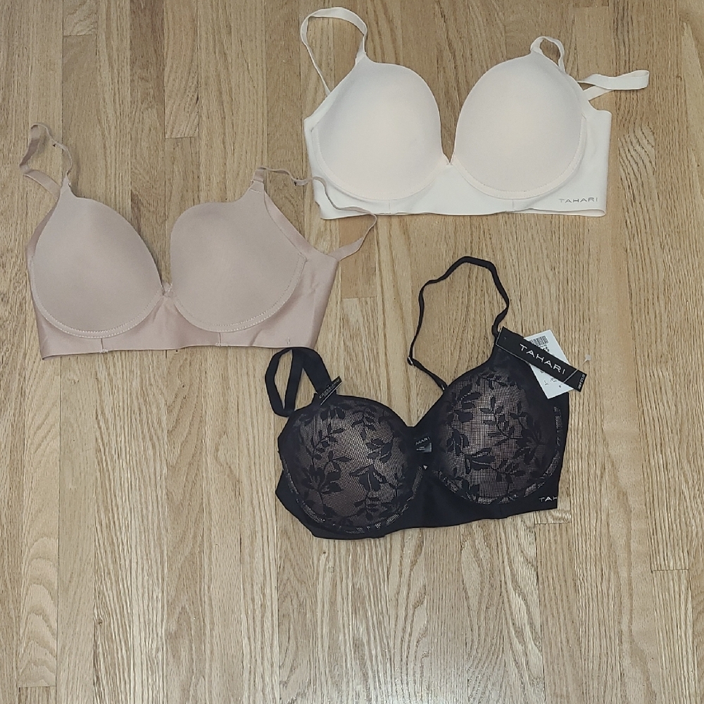 Tahari Women's Bra Set - Black, Cream, Tan